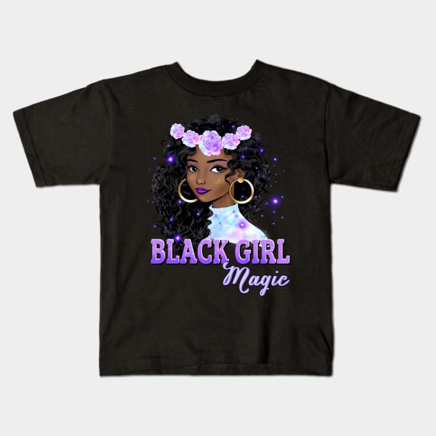 Black Girl Magic, Black Queen, Black Woman, Black History Kids T-Shirt by UrbanLifeApparel